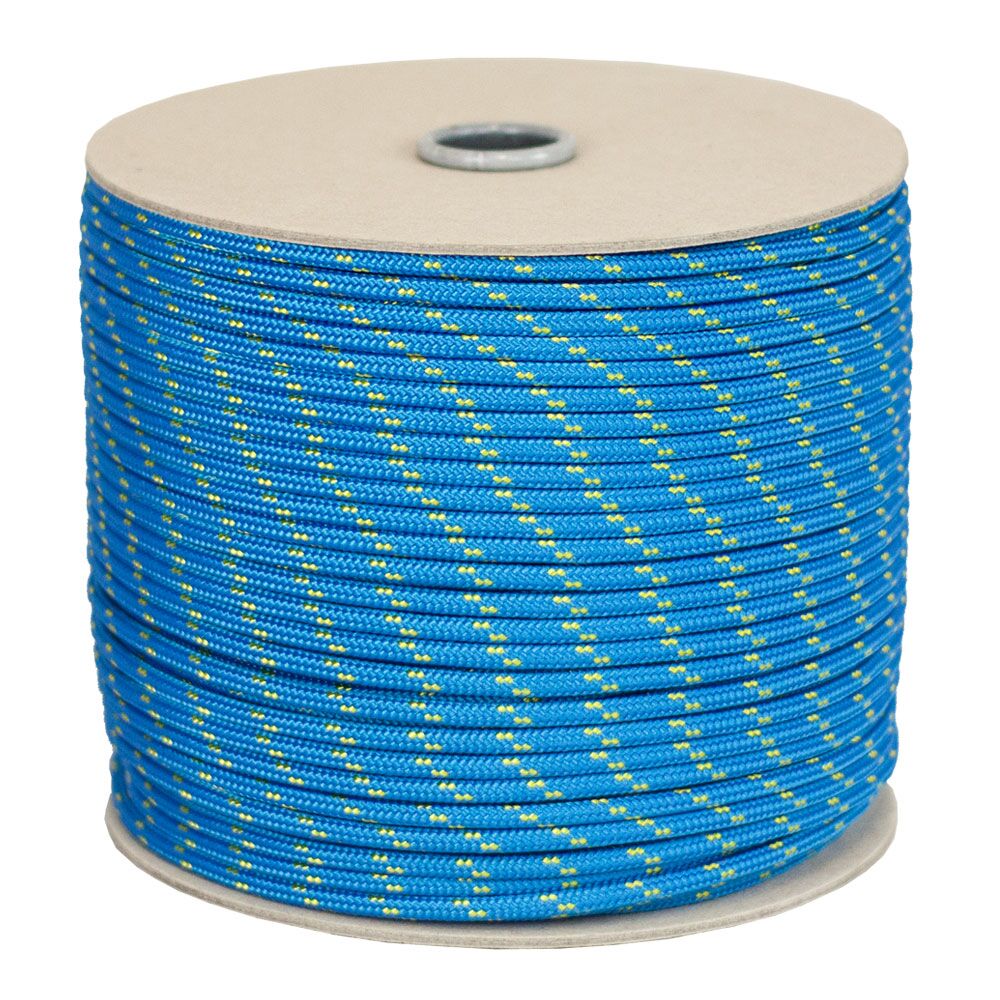 OPTIPARTS Polyester Trimmleine, Meterware, blau/gelb, 4mm